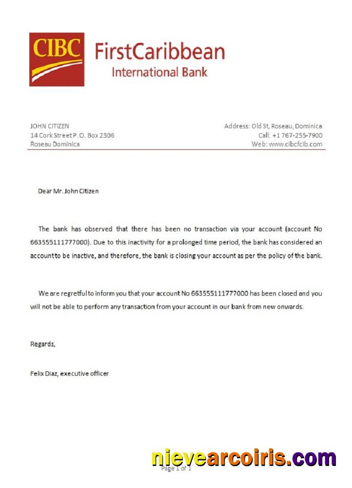 Dominica CIBC closure reference
